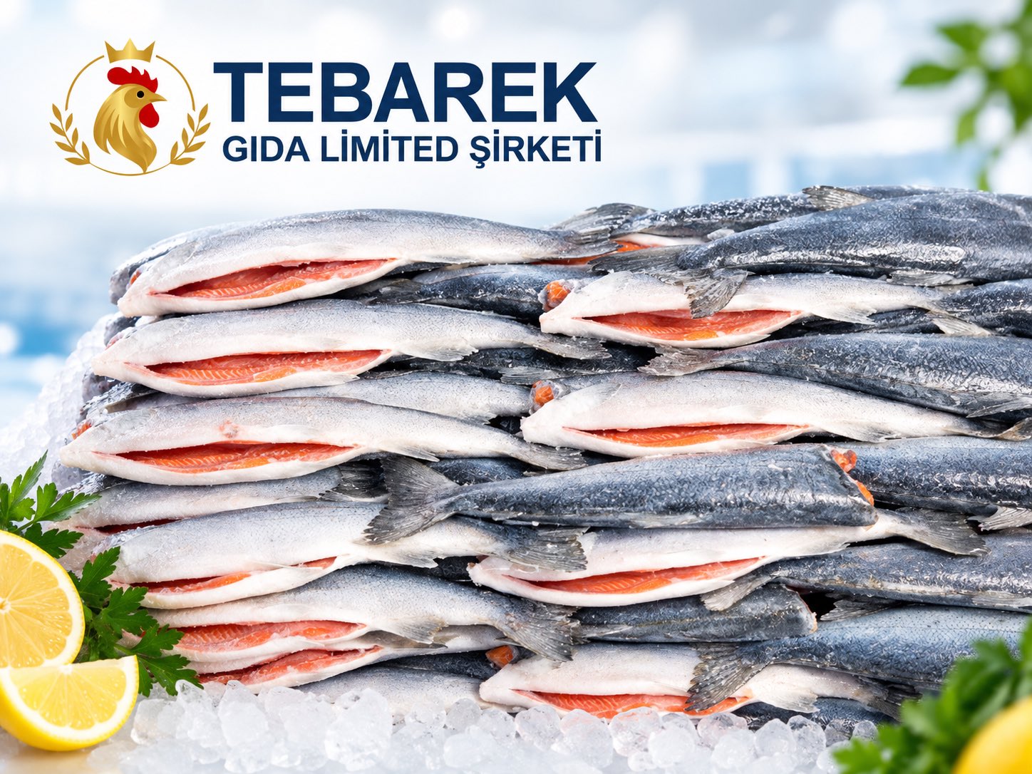 Buz üstünde istiflenmiş şoklanmış balık